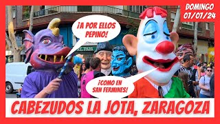 CABEZUDOS por San Fermín en La Jota  Zaragoza [upl. by Cleti]