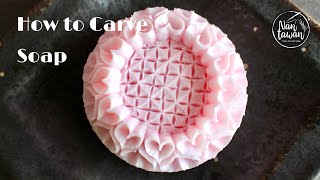 Soap carving heart design easy step by step [upl. by Sral]