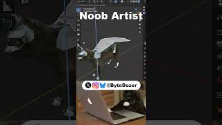 Noob vs Pro artistCape clothsimulation blendertutorial blender blendercommunity blender3d b3d [upl. by Nylannej568]