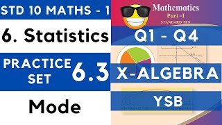 Statistics  Practice Set 63  SSC Class 10th Algebra  Maths 1  Maharashtra State Board Lesson 6 [upl. by Nerek659]