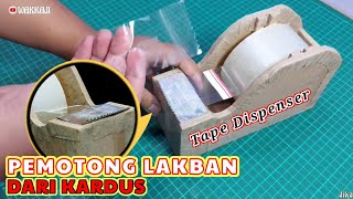 CARA MEMBUAT TAPE DISPENSER  Pemotong Lakban Pemotong Isolasi Pemotong Selotip Tempat Lakban [upl. by Kam508]