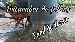 Triturador de folhas secas para compostagem  fácil de fazer [upl. by Templa]