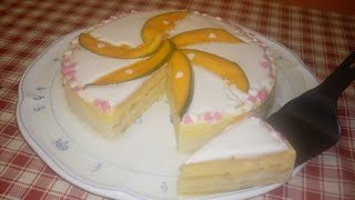 Recette de bavarois manguerhubarbe  Comment faire un bavarois [upl. by Llevart616]