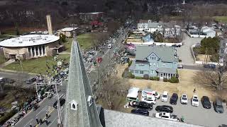 Drone footage of 2024 Holyoke St Patricks Day parade [upl. by Berlin279]