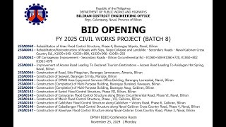 Procurement Livestream for DPWH Biliran DEO on Nov 25 2024 BOCWB8 [upl. by Rehpetsirhc796]