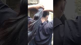 Banana clip hairstyle👍🙏hairstyles youtubeshorts shivanis [upl. by Allveta344]