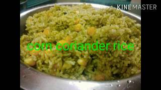 Corn coriander rice 😋 easy tasty healthy dish must try [upl. by Demetria]