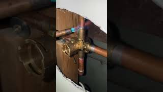 How to Solder a Shower Valve shorts plumber plumbing plomero [upl. by Hiller602]