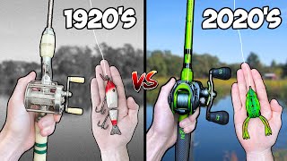 100 Year Old Fishing Gear vs Modern Fishing Gear [upl. by Eisiam]