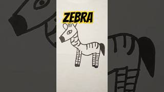 How to Draw Zebra art drawing shorts [upl. by Nigem]