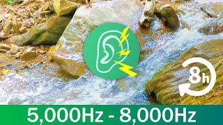 Tinnitus counteracting sound 5kHz  8kHz and babbling brook sound [upl. by Ferna]