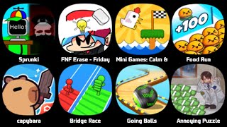 Sprunki Incredibox FNF Erase DOP Mini Games Food Run Capybara Bridge Race Annoying Puzzle [upl. by Gulgee516]