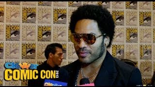 Lenny Kravitz Talks Cinna in Catching Fire amp Zoe Kravitz 2013 ComicCon [upl. by Akel]