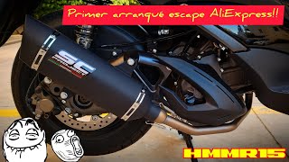 Zontes M310310M Primer arranqué escapé AliExpress AliExpress exhaust first start [upl. by Will]