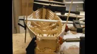 Yorkshire Coble scale model buildtime lapse [upl. by Bosson]