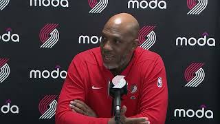 Chauncey Billups Postgame Interview  Portland Trail Blazers 108 Washington Wizards 102 [upl. by Greerson]