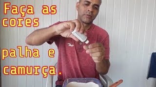 103 Como fazer a cor palha e camurça com corante marrom muito fácil [upl. by Aihtniroc279]