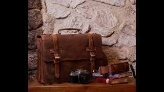 HERITAGE Briefcase Ruavintage Maletín de Piel Ejecutivo  Pasta Executiva Pele [upl. by Materi]