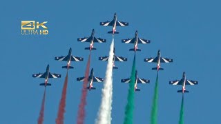 4K Frecce Tricolori from Italian Air Force Aeronautica Militare flying Display Jesolo AirShow 2023 [upl. by Mufinella]