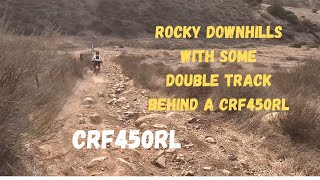 Crf450rl  Following a Crf450rl Rocky Downhills amp Double Track dualenduro downhills [upl. by Letizia]