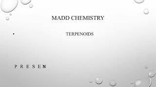 Terpenoids amp Introduction  Classification amp Isolation of Terpenoids [upl. by Orravan]