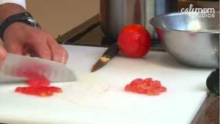 Peel Seed and Dice the Perfect Tomato  Dinner Boot Camp Basic Training  Episode 10a [upl. by Senilec]