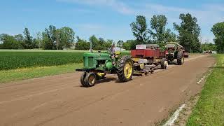 John Deere 60 pulling 6000 pound class [upl. by Leyes]