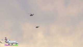 Two Agusta Westland AW101 flying by [upl. by Cardie]