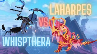 WHISPTHERA VS LAHARPES Creatures of Sonaria [upl. by Inaleon974]