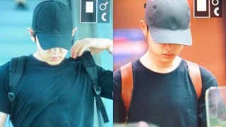 180810 EXO DO Heading to Macau  Chansoo in Black [upl. by Marlee]