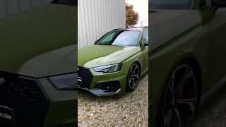 audi rs4 foliengarage automobile cars ppf cartok carwrap wrap wrapping bad green power [upl. by Wadell]