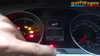 VW Golf 7 service reset [upl. by Soalokin]