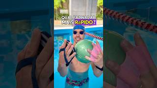 Mão de sereia X Chinelo X Bola ⚔️ shorts swimming natação swim piscina natacion desafio [upl. by Dolphin]