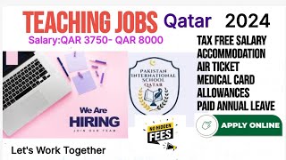 Golden Opportunities for Teachers  Qatar School Teaching Vacancies 2024OVERCOMEJOBS [upl. by Magnien696]