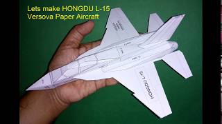 Instructions ebook to make Paper HONGDU L15 by Versova Paper Aircrafts [upl. by Xylon]