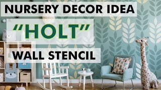 INTERIOR DESIGN  Decorating the Nursery with Allover Wall Stencils [upl. by Netsrik]