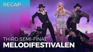 Melodifestivalen 2024 Sweden  Third SemiFinal  RECAP [upl. by Ebony]