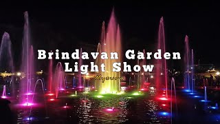 Musical Fountain Brindavan Garden  Mysuru  Full Amazing Light Show in Evening [upl. by Neerual]