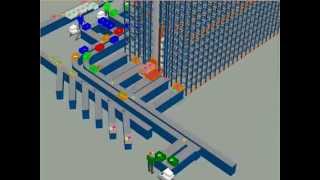 Funcionamiento simulado almacén automático de cajas  Mecalux Mx [upl. by Sollars757]