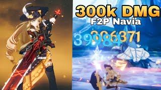 Navia With Wolf Gravestone F2P Build Showcase 😎💀 [upl. by Anaiek]