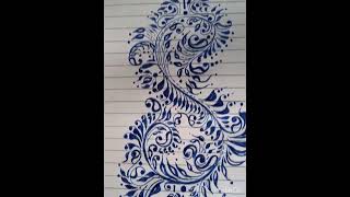 Pencil art design  s letter tattoo designseasydrawing pen 🖊️ art 🎨 mehndi designs alpona [upl. by O'Callaghan538]