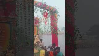 NCPT mihijam chhath puja decoration by maa tara flower 🌸 decoration chhatpuja [upl. by Wye]