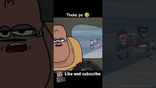 Theke pe funny comedy animation cartoon automobile ytshorts trendingshorts shortsfeed [upl. by Gawen]