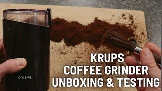 Krups F203 Coffee Grinder  Unboxing amp Testing [upl. by Akissej]