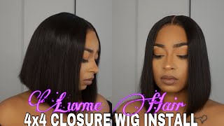 BEGINNER FRIENDLY 4X4 BOB WIG INSTALL ft Luv me Hair  Assalaxx [upl. by Nnaytsirk]