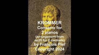 Krommer Concerto for two pianos op35 arrangement from initial op35 for two clarinets created by VST [upl. by Noyrb]