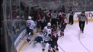 Maple Leafs  Thrashers  The Highlights  110107 [upl. by Nyladnarb525]