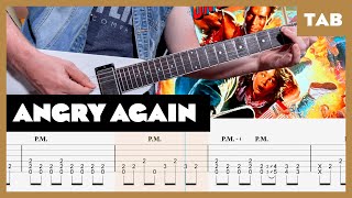 Megadeth  Angry Again  Guitar Tab  Lesson  Cover  Tutorial  12 Step Down Tuning [upl. by Bergen]