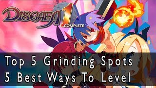 Disgaea 1 Complete  Top 5 Grinding Stages Best Ways To Level Up Earn HL [upl. by Barkley]