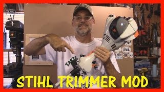 STIHL FS 56 RCE TRIMMER MOD USING A PAINT STICK [upl. by Chapman454]